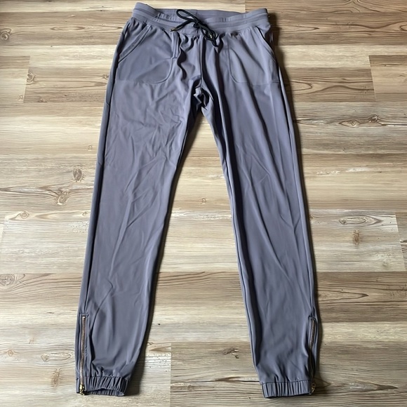Zyia Active Peak Zipper Jogger Size S Gray Ankle-Zip Activewear Pant Athleisure - Picture 7 of 14